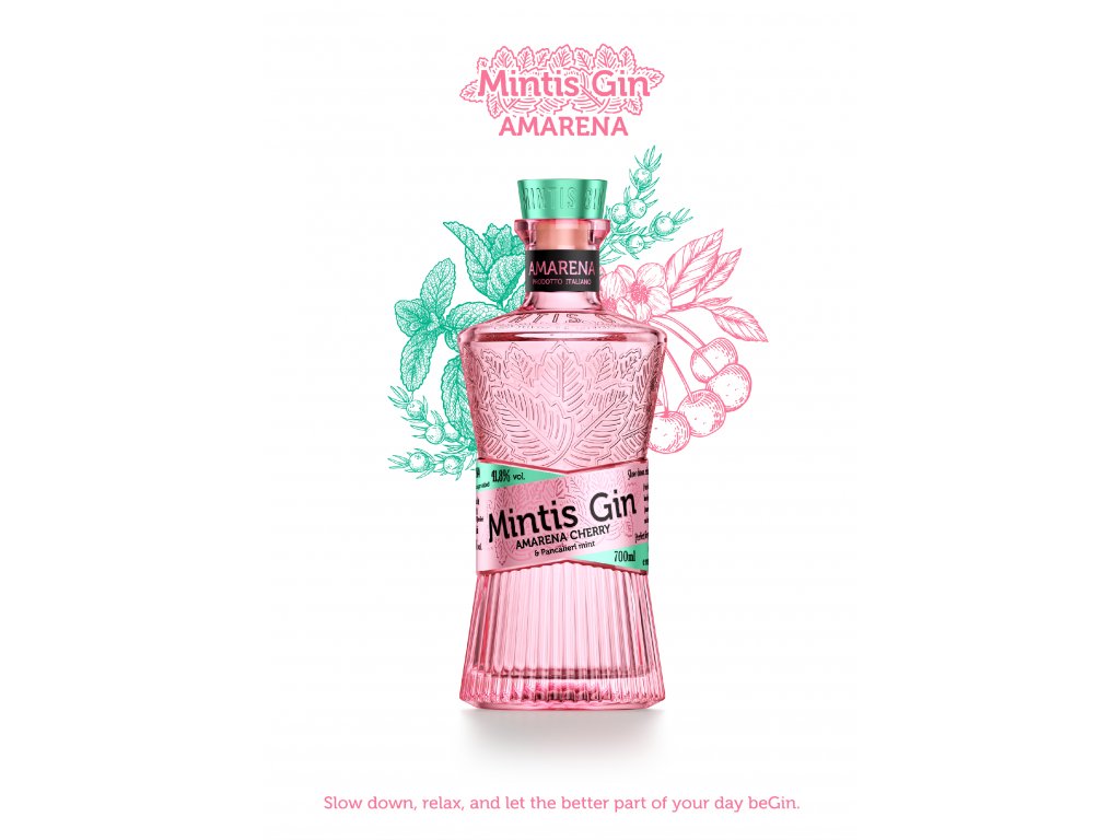 Mintis Gin Amarena Cherry 41,8% 0,7 l (holá láhev)