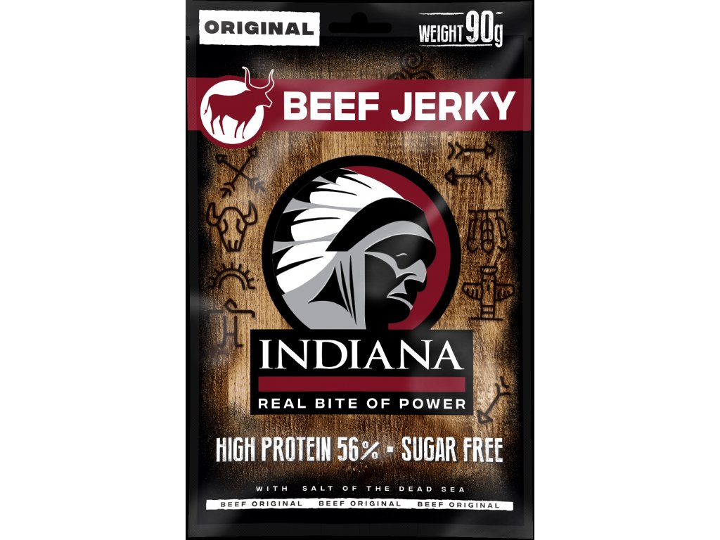 Iindiana Indiana Jerky Beef Original - Hovězí sušené maso 90g