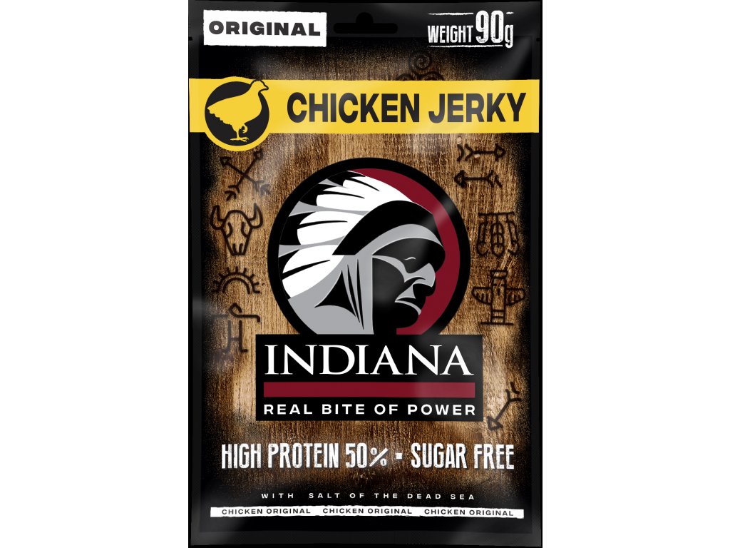 Iindiana Indiana Jerky Chicken Original - Kuřecí sušené maso 90g