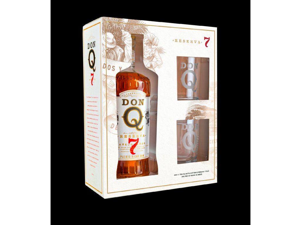 Don Q Reserva 7YO 40% 0,7l (DÁRKOVÉ BALENÍ 2 SKLENIČKY)