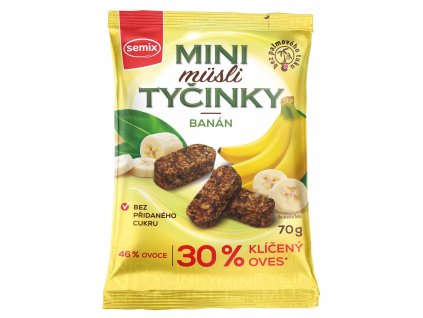 Semix Mini Musli tyčinky s banány bez lepku 70g