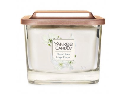 Svíčka Yankee Candle Elevation - Sheer Linen - Čisté prádlo - 3 knoty 347g střední