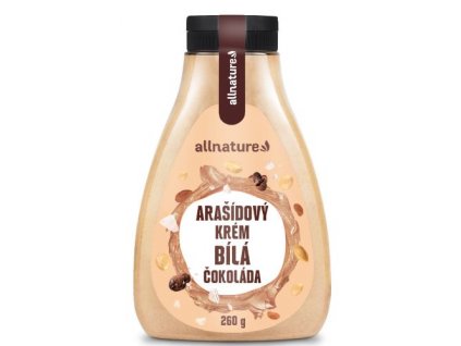 allnature arasidovy krem s bilou cokoladou 260 g