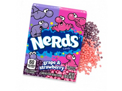 Nerds Strawberry & Grape - miniaturní bonbóny jahoda a hrozen 46,7 g