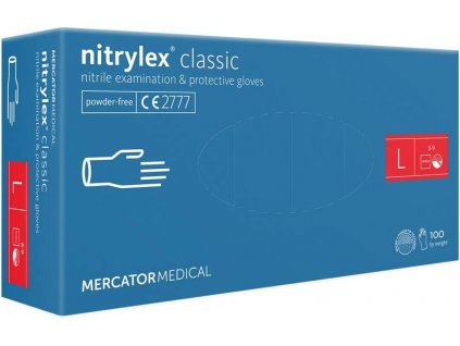 Mercator Medical Nitrylex Classic Rukavice nitrilové nepudrované modré L 100ks