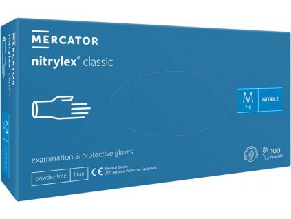 Mercator Medical Nitrylex Classic Rukavice nitrilové nepudrované modré M 100ks