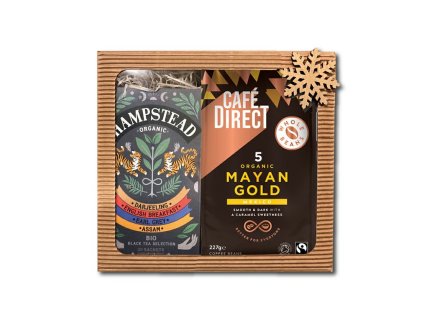 Cafedirect darkovy balicek BIO Mayan Gold zrnkova kava 227g a selekce BIO cernych caju 20ks fairtrade 1