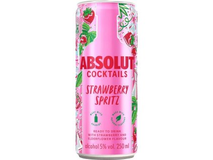 Absolut Cocktails Strawberry Spritz - plechovka 5% 0,25 l