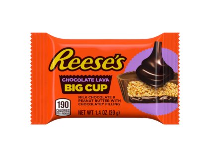 Reese's Chocolate Lava košíček plněný arašídovým máslem s čokoládovým jádrem 39 g minimální trvanlivost do 8/25