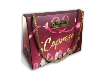 CHOCOLADY Caprese kabelka - pralinky z hořké čokolády s mandlovo-čokoládovou náplní 170g