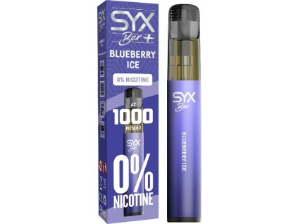 SYX Bar 1000 Blueberry Ice jednorázová elektronická cigareta 0mg