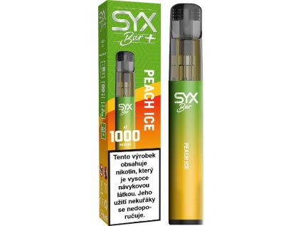 SYX Bar 1000 Peach Ice jednorázová elektronická cigareta 16,5mg