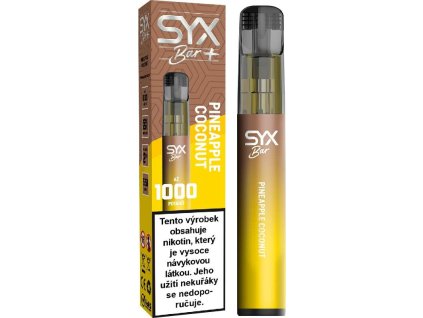 SYX Bar 1000 Pineapple Coconut jednorázová elektronická cigareta 16,5mg