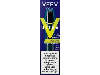 Veev Now Ultra 1100 Sour Apple jednorázová elektronická cigareta 18mg