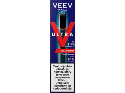 Veev Now Ultra 1100 Strawberry  jednorázová elektronická cigareta 18mg