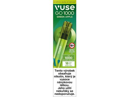 Vuse GO PEN 1000 Green Apple jednorázová elektronická cigareta 18mg