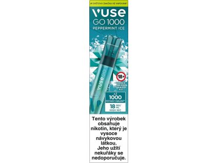 Vuse GO PEN 1000 Peppermint Ice jednorázová elektronická cigareta 18mg
