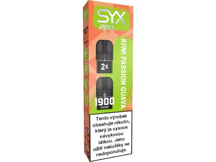 Syx Pod 1900 Kiwi Passion Guava 16,5mg 2x2ml (cartridge, náplň)