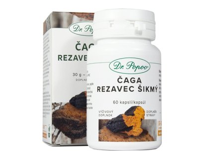 Čaga-Rezavec šikmý , 60 kapslí Dr. Popov