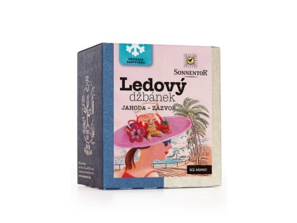 BIO Ledový džbánek® jahoda – zázvor 44,8g pyramida SONNENTOR