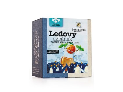 BIO Ledový džbánek® pomeranč – bazalka 40g pyramida SONNENTOR