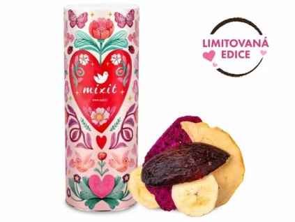 Velké zamilované ovoce Švestka jablko banán a dračí ovoce