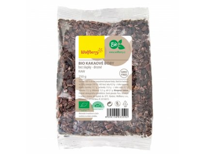 BIO Kakaové boby drcené 250g Wolfberry