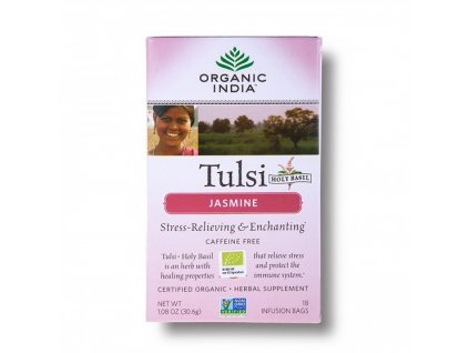 BIO Čaj Tulsi Jasmín - jasmín a heřmánek sáčkový 18ks Organic India