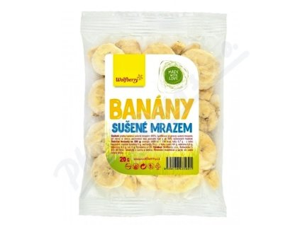 Banány plátky sušené mrazem 20g Wolfberry