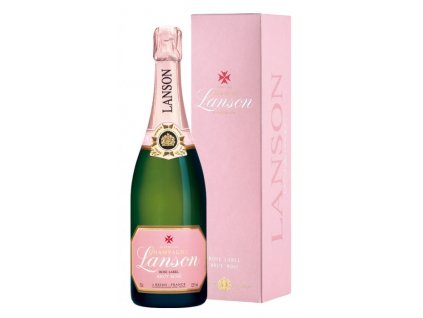 Lanson Rose Label Brut v dárkovém boxu 0,75l