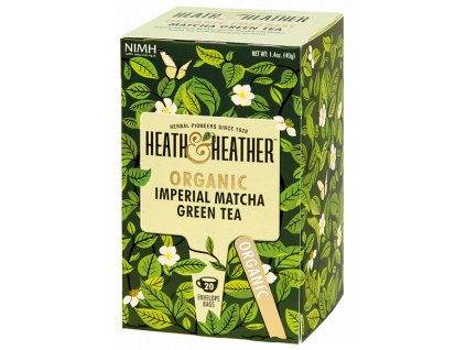 BIO Čaj Organic Imperial Matcha Green Tea - zelený čaj s matchou 20 sáčků Heath and Heather