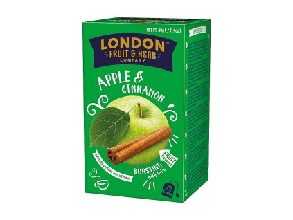 Čaj Apple Cinnamon Twist - jablko se skořicí 20 sáčků London fruit and herbs