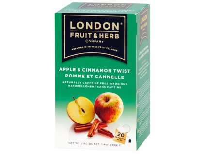 Čaj Apple Cinnamon Twist - jablko se skořicí 20 sáčků London fruit and herbs