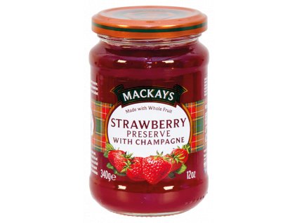 Strawberry With Champagne Preserve - Jahodový džem se šampaňským vínem 340g Mackays