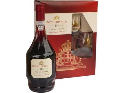 Royal Oporto Old Tawny 10 years 0,75 l dárkový box se skleničkami