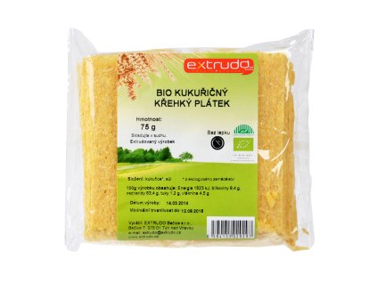 Chlebíček kukuřičný křupavý bezlepkový 75 g BIO EXTRUDO - expirace 27.10.2023
