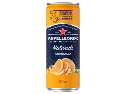 Sanpellegrino Aranciata - Pomerančová šťáva v plechovce 0,33l