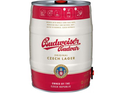 Pivo Budějovický Budvar Original Světlý ležák pivo 5% 5l soudek