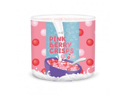Svíčka Goose Creek Cereal Pink Berry Crisps Jahodové kuličky 411g střední