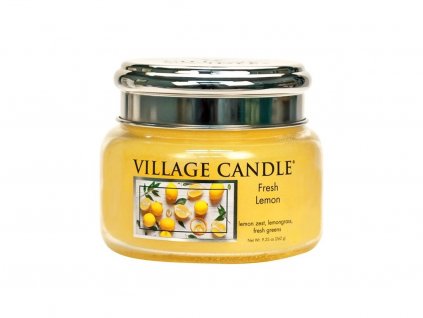 Svíčka Village Candle Fresh Lemon Čerstvé Citrony 262g malá