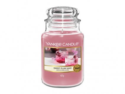 Svíčka Yankee Candle Sweet Plum Sake Sladké švestkové saké 623g velká