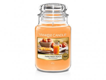 Svíčka Yankee Candle Farm Fresh Pech Čerstvá Farmářská Broskev 623g velká