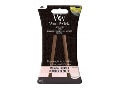 WoodWick Auto Reeds Refill Coastal Sunset Večerní západ Slunce na Pobřeží Náhradní Vonné Tyčinky Do Auta