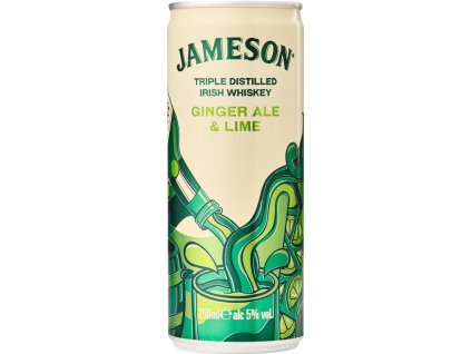 Whiskey Jameson Ginger Ale & Lime - plechovka 5% 0,25l