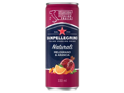 Sanpellegrino Melograno & Aranciata - Granátové jablko a pomerančová šťáva v plechovce 0,