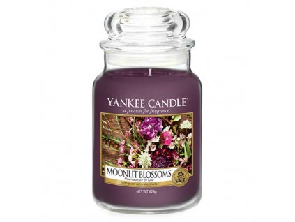 Svíčka Yankee Candle - Moonlit Blossoms - Květiny ve svitu měsíce 623g velká