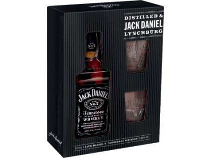 Jack Daniels dárkové balení 0,7 l + 2x sklenička