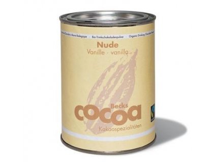 Becks Cocoa BIO rozpustná čokoláda NUDE s hořkou čokoládou a vanilkou - v plechovce 250g