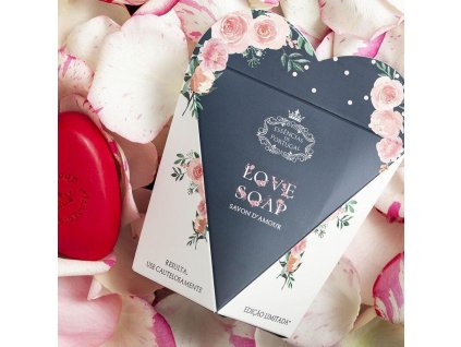 Essencias de Portugal - Love -  LÁSKA - LIMITOVANÁ EDICE, přírodní mýdlo v krabičce s růž