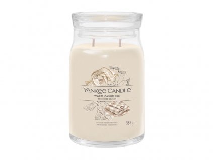 Svíčka Yankee Candle Signature - Warm Cashmere - Teplý kašmír 567g velká